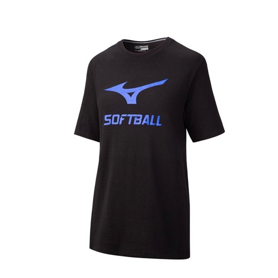 T shirts Mizuno Softball Graphic Damske Čierne | 3569407-DS