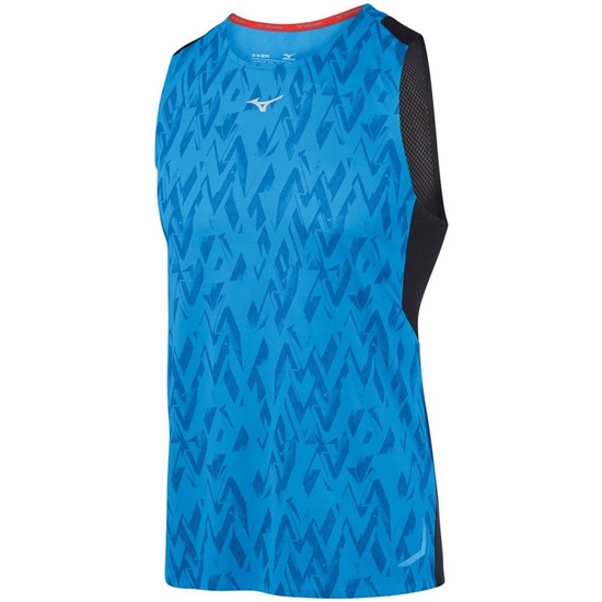 Tank Top Mizuno Aero Running Panske Modre / Čierne | 9483160-GC