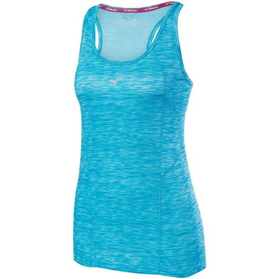 Tank Top Mizuno Alpha Vent Running Damske Modre Tyrkysové | 3068574-BU