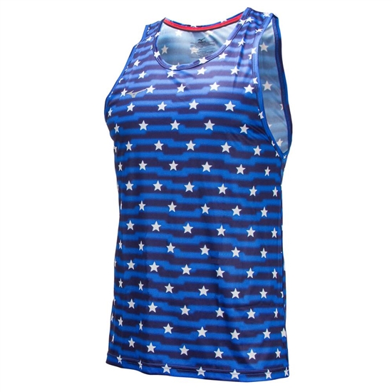 Tank Top Mizuno America Star Panske Modre / Biele | 7350249-ZL