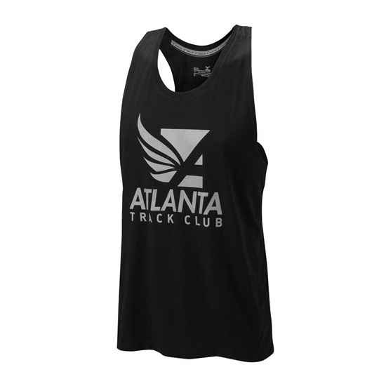 Tank Top Mizuno Atlanta Track Club 50/50 Panske Čierne | 1265094-AT