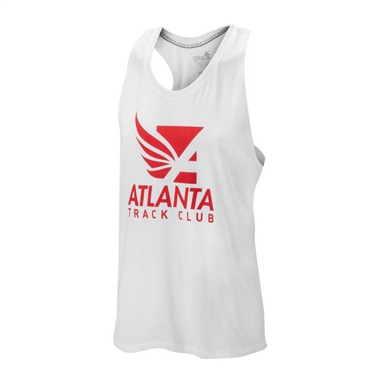 Tank Top Mizuno Atlanta Track Club 50/50 Panske Biele | 8903562-RQ