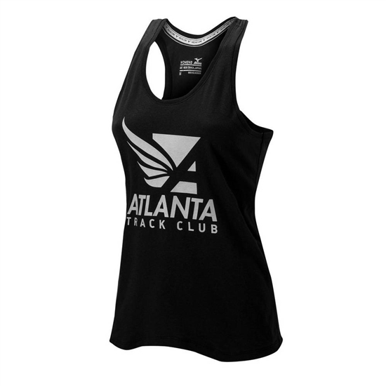 Tank Top Mizuno Atlanta Track Club Sport Running Damske Čierne | 8176549-DQ