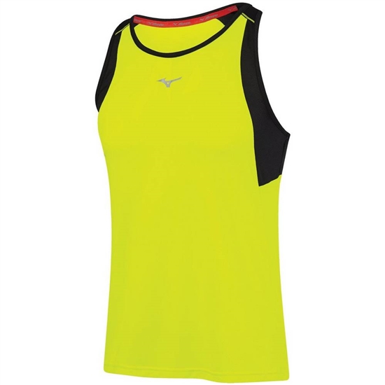 Tank Top Mizuno Singlet Alpha Vent Panske Žlté / Čierne | 6398415-SF