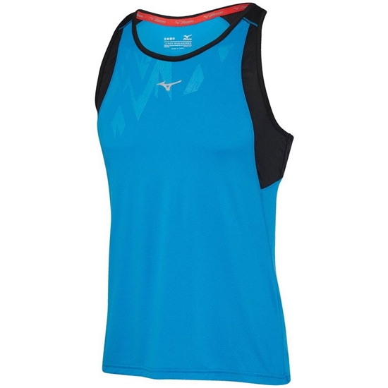 Tank Top Mizuno Singlet Alpha Vent Panske Modre / Čierne | 6713248-ZJ