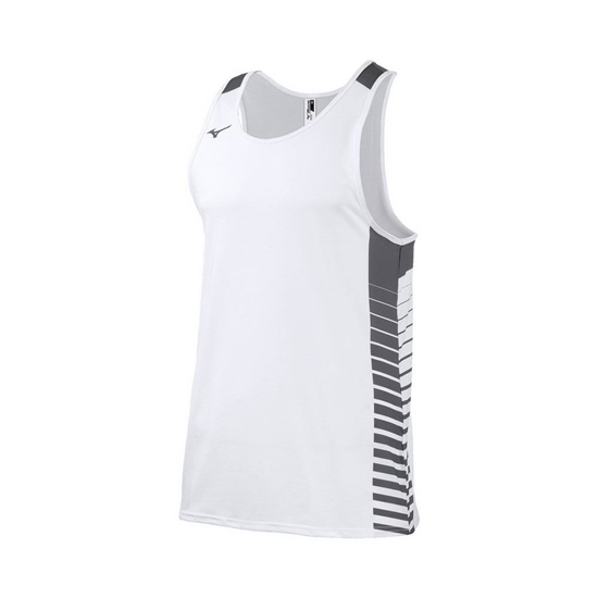 Tank Top Mizuno Team Panske Biele | 7015834-RZ