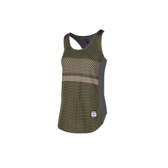 Tank Top Mizuno Tokyo Damske Zelene / Siva | 3046592-XH