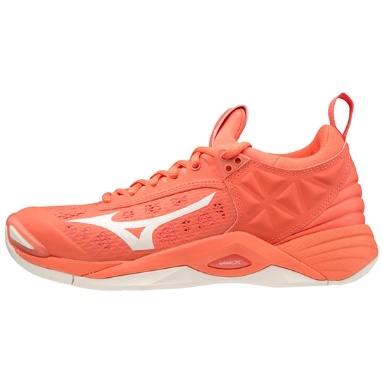 Tenisky Na Volejbal Mizuno Wave Momentum Damske Koralove / Biele | 1054739-BE