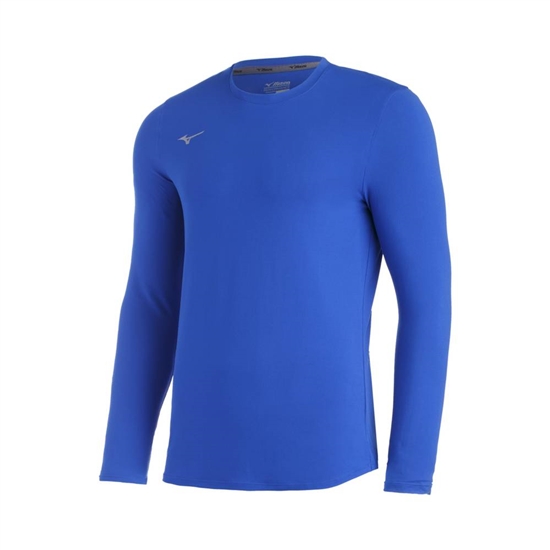 Tops Mizuno Comp Diamond Long Sleeve Crew Baseball Panske Kráľovská Modrá | 4761532-ZW