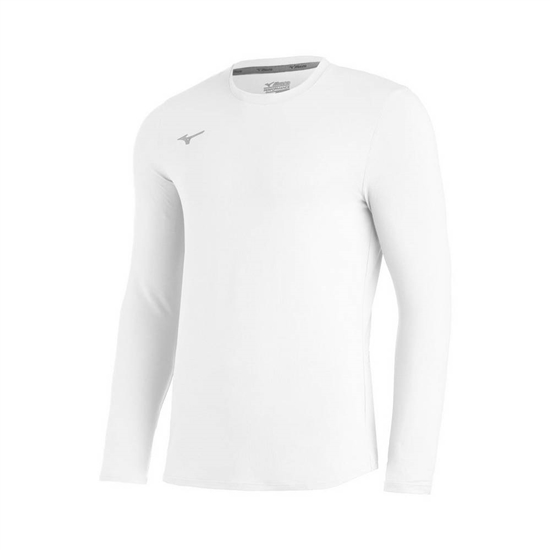 Tops Mizuno Comp Diamond Long Sleeve Crew Baseball Panske Biele | 6837150-MI