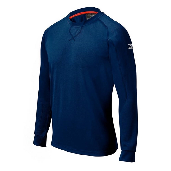 Tops Mizuno Comp Long Sleeve Training Shirt Baseball Panske Námornícka Modrá | 3159802-UI