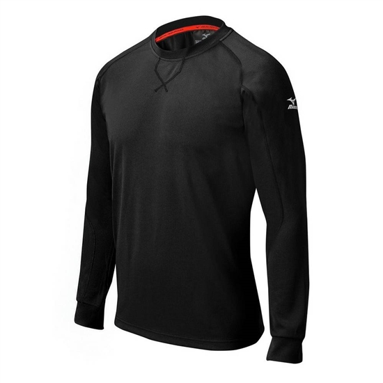 Tops Mizuno Comp Long Sleeve Training Shirt Baseball Panske Čierne | 9805361-PG