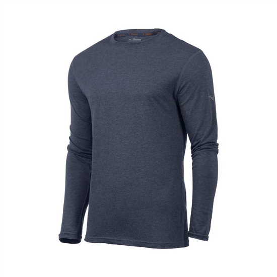 Tops Mizuno Inspire Long Sleeve Panske Indigo | 5439620-PL