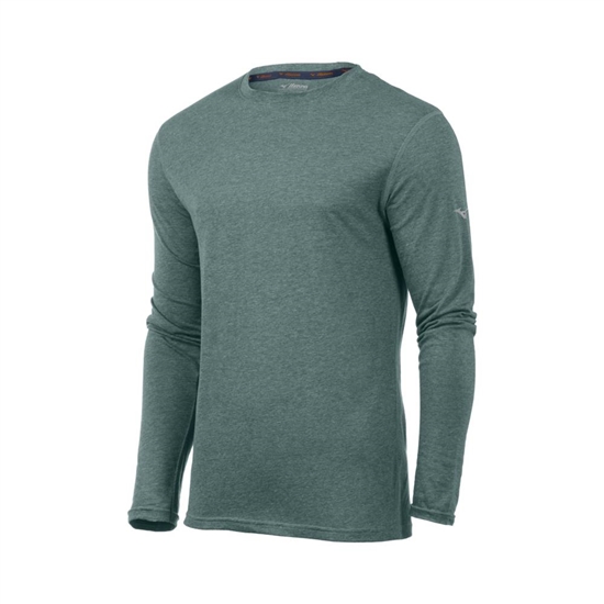 Tops Mizuno Inspire Long Sleeve Panske Zelene | 2956801-YI