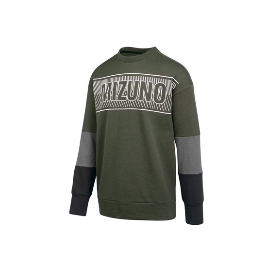 Tops Mizuno MZ1 Tokyo Fleece Crew Damske Zelene / Čierne | 9673410-WK